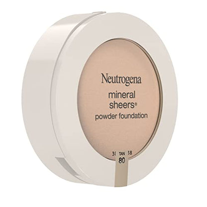 Neutrogena Mineral Sheers Compact Powder Foundation, Lightweight & Oil-Free Mineral Foundation, Fragrance-Free, Nude 40,.34 oz