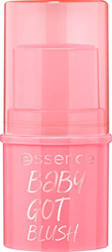 essence | Baby Got Blush | Easy to Apply & Blend Pigmented Cream Blush Stick | Vegan & Cruelty Free | Free From Gluten, Parabens, & Microplastic Particles (20 | Peaches & Cream)