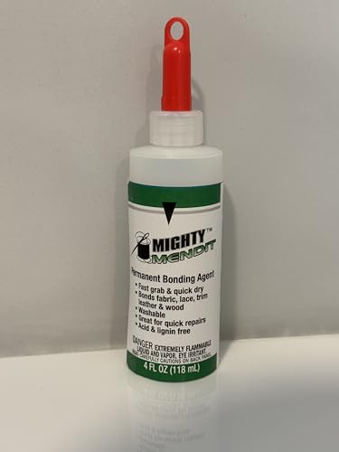 MIGHTY MENDIT™, Permanent Fabric Adhesive, Flexible Stretchable Washable, Clear, 4 oz, (Mighty Mend-It)