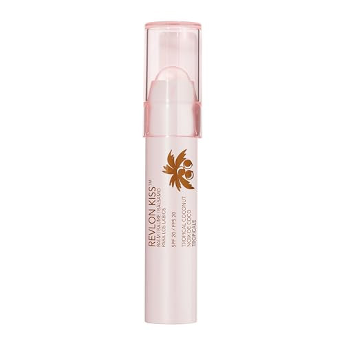 Revlon Lip Balm, Kiss Tinted Lip Balm, Face Makeup with Lasting Hydration, SPF 20, Infused with Natural Fruit Oils, 030 Sweet Cherry, 0.09 Oz