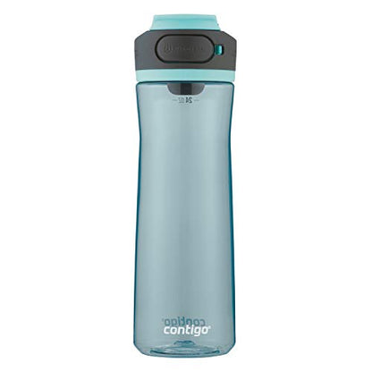 Contigo AUTOSEAL Cortland 24oz Water Bottle, BPA-Free Plastic, Spill, Leak-Proof Lid, and Carry Handle, Dishwasher Safe, Spirulina, 24 Ounce (Pack of 1)