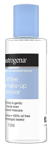 Neutrogena Oil-Free Liquid Eye Makeup Remover, Residue-Free, Non-Greasy, Gentle & Skin-Soothing Solution with Aloe & Cucumber Extract for Waterproof Mascara, 5.5 fl. oz