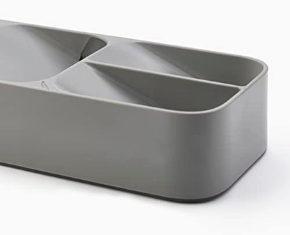 Joseph Joseph DrawerStore Compact Utensil Organizer For Kitchen Drawer Silverware, Flatware Tray, Small, Grey