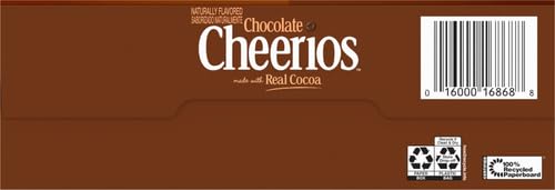 Chocolate Cheerios Cereal, Limited Edition Happy Heart Shapes, Heart Healthy Cereal With Whole Grain Oats, Family Size, 19.2 oz