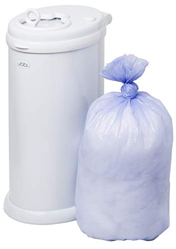 Ubbi Diaper Pail Plastic Bags, Disposable Baby Waste Bags, 3 Pack, 75 Count, 13-Gallon Bags