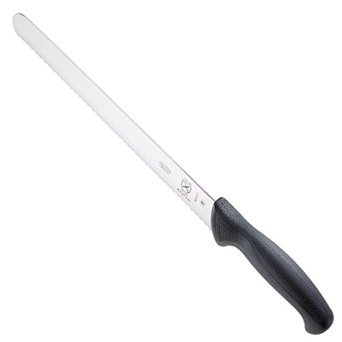 Mercer Culinary M23210 Millennia Black Handle, 10-Inch Wide Wavy Edge, Bread Knife