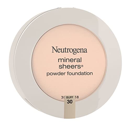 Neutrogena Mineral Sheers Compact Powder Foundation, Lightweight & Oil-Free Mineral Foundation, Fragrance-Free, Nude 40,.34 oz