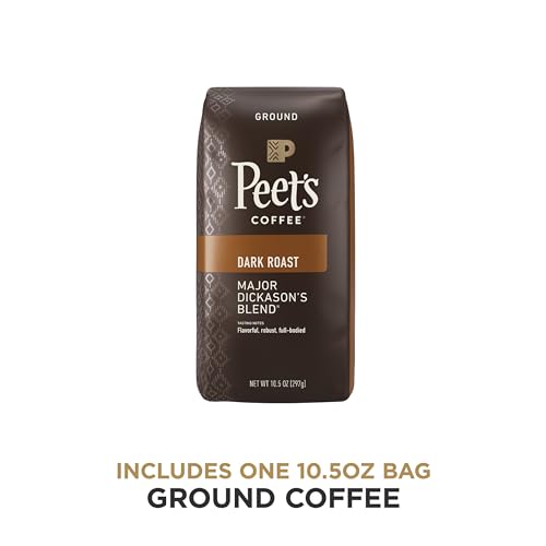 Peet's Coffee Major Dickason's Blend, Dark Roast Ground Coffee, 20 oz