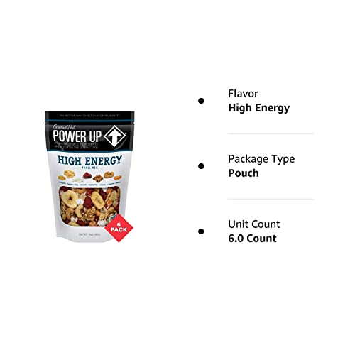 Power Up Trail Mix, Mega Omega Trail Mix, Non-GMO, Vegan, Gluten Free, No Artificial Ingredients, Gourmet Nut, 14 Ounce Bag