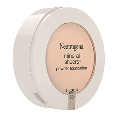 Neutrogena Mineral Sheers Compact Powder Foundation, Lightweight & Oil-Free Mineral Foundation, Fragrance-Free, Nude 40,.34 oz