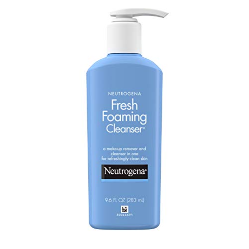 Neutrogena Fresh Foaming Gentle Daily Facial Cleanser & Makeup Remover, Oil-, Soap- & Alcohol-Free, Removes Dirt, Oil & Waterproof Makeup, Non-Comedogenic & Hypoallergenic, 9.6 fl. oz