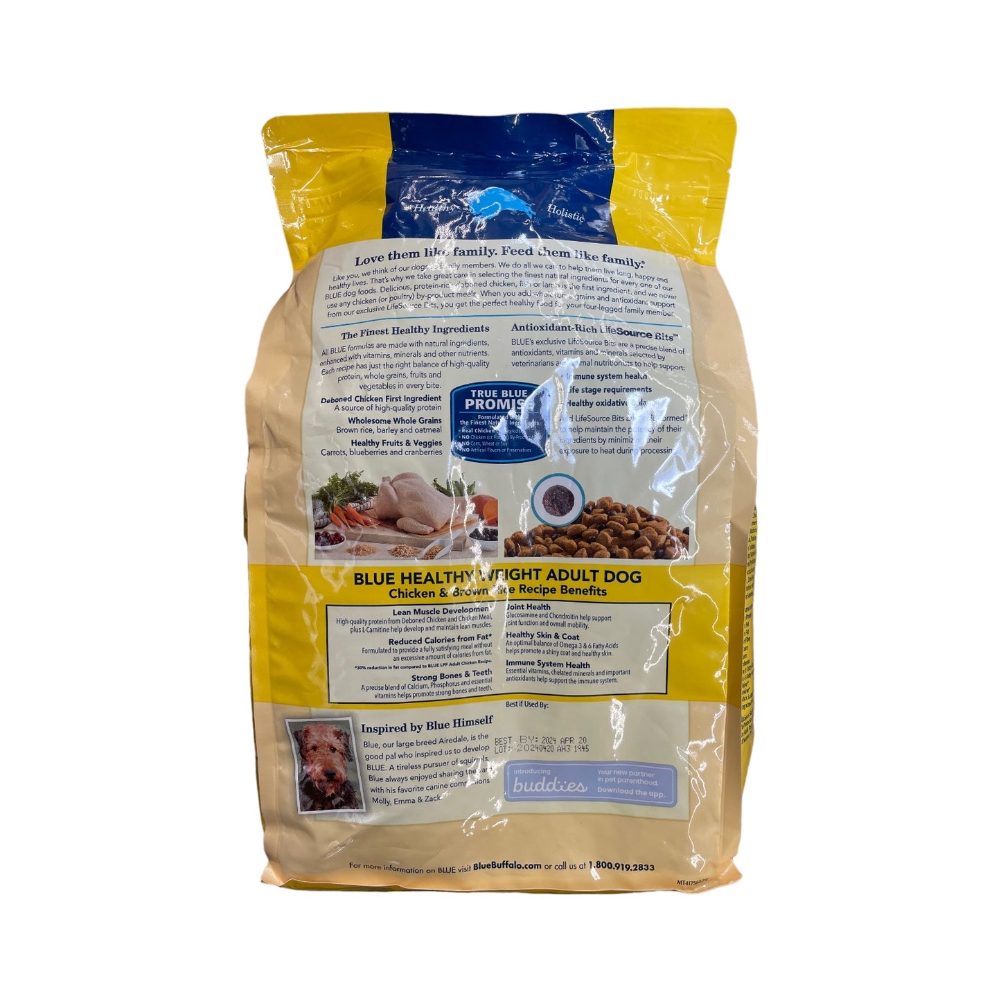 Blue Buffalo Dog Food, Chicken and Brown Rice, Life Protection Formula, 5lbs