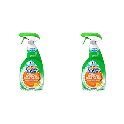 Scrubbing Bubbles Disinfectant Bathroom Grime Fighter Spray, Citrus, 32 fl oz