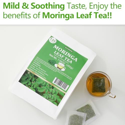 Premium 50 Mullein Leaf Tea Bags. Made with 100% Pure Mullein Leaves, for Lungs Cleanse and Respiratory Support, No Flavoring & No Additives & Caffeine Free.