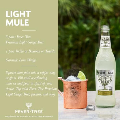 Fever Tree Ginger Beer - Premium Quality Mixer - Refreshing Beverage for Cocktails & Mocktails. Naturally Sourced Ingredients, No Artificial Sweeteners or Colors - 150 ML Cans - Pack of 24