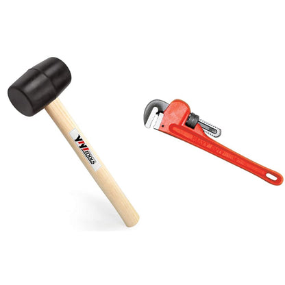 YY-2-005 Rubber Mallet Hammer With fiberglass Handle–16-oz, black