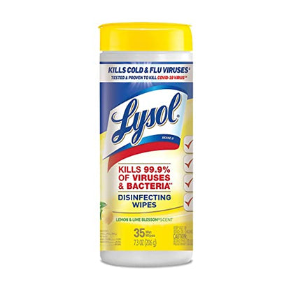 Lysol Disinfectant Wipes, Multi-Surface Antibacterial Cleaning Wipes, For Disinfecting and Cleaning, Crisp Linen, 80 Count