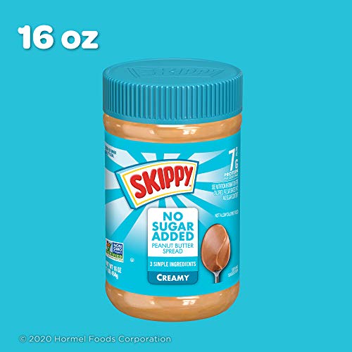 SKIPPY Creamy Peanut Butter Spread, No Sugar Added, 40 oz jar