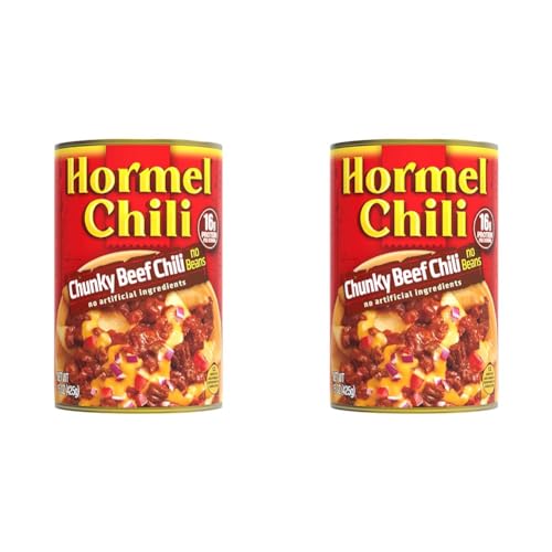 HORMEL Chili Chunky Beef Chili with Beans, No Artificial Ingredients, 15 Oz