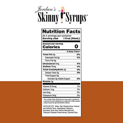 Jordan's Skinny Syrups Sugar Free Coffee Syrup, Vanilla Flavor Drink Mix, Zero Calorie Flavoring for Chai Latte, Protein Shake, Food and More, Gluten Free, Keto Friendly, 25.4 Fl Oz, 2 Pack