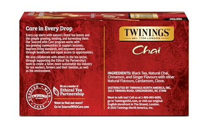 Twinings English Breakfast Black Tea, 100 Individually Wrapped Tea Bags, Smooth, Flavourful, Robust, Caffeinated, Enjoy Hot or Iced