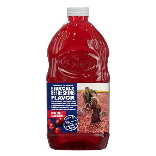 Ocean Spray® ZERO Sugar Cranberry Juice Drink, Cranberry Juice Drink Sweetened with Stevia, 64 Fl Oz Bottle