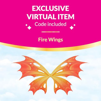 Royale High 3” Fire Fairy Fashion Doll - 1 Figure with 9 Fashion Accessories - Virtual Item Code Included - Series 1 - Ages 5+