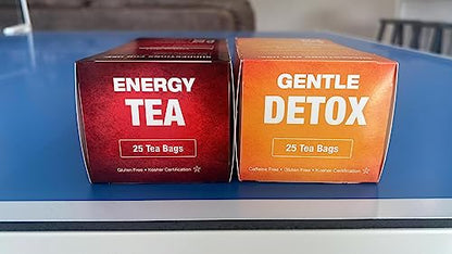 Total Tea SIimming Detox Tea Caffeine Free - 25 Day Detox Tea - Herbal Tea with Chamomile, Hibiscus Tea & Ginger Root for Colon Cleanse – Natural Citrus & Cinnamon Herbal Tea for Digestive Health