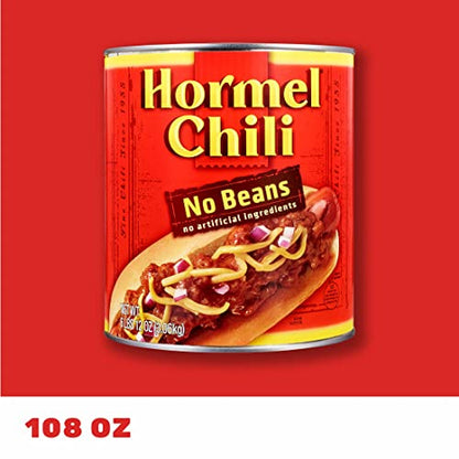 HORMEL Chili Chunky Beef Chili with Beans, No Artificial Ingredients, 15 Oz