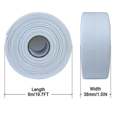 White Caulk Tape Waterproof Self Adhesive,, Toilet Caulk Sealant Tape, Bathtub Caulk Sealing Strip Tape for Bathroom Caulking Tape Shower Caulk