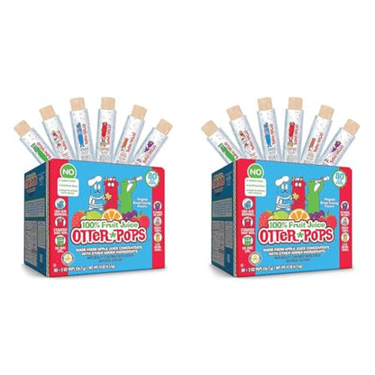 Otter Pops Freezer Bars, 100% Fruit Juice Ice Pops, Original Flavors (80ct – 2oz bars)