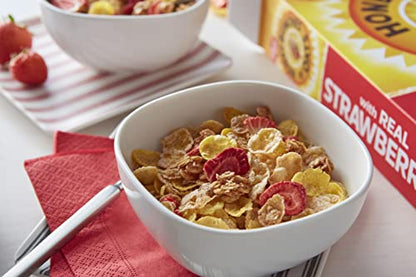 Honey Bunches of Oats with Strawberries Breakfast Cereal, Strawberry Cereal with Oats and Granola Clusters, 11 OZ Box