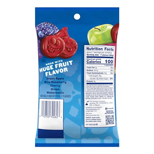 JOLLY RANCHER Gummies Sours Assorted Fruit Flavored Candy Bag, 6.5 oz