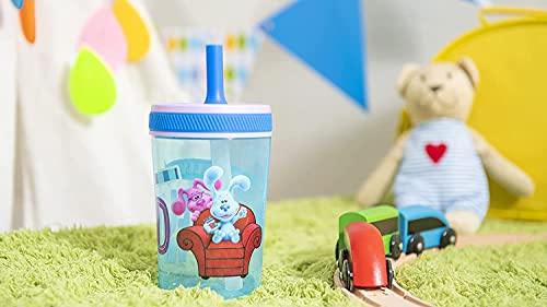 Zak Designs 15oz Bluey Kelso Tumbler Set, BPA-Free Leak-Proof Screw-On Lid with Straw Made of Durable Plastic and Silicone, Perfect Bundle for Kids, 2 Count (Pack of 1)