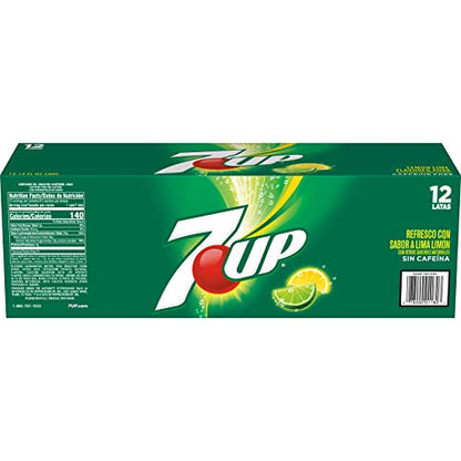 7UP Zero Sugar Lemon Lime Soda, 12 fl oz cans (Pack of 12)