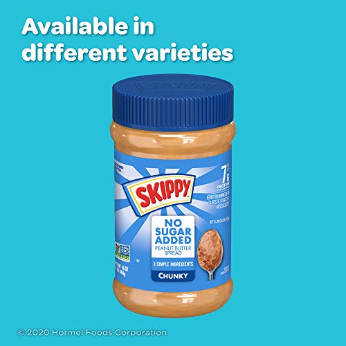 SKIPPY Creamy Peanut Butter Spread, No Sugar Added, 40 oz jar