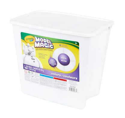 Crayola Model Magic White, Modeling Clay Alternative, Air Dry, Kids Arts & Crafts, Bulk Classroom Supplies, 2 lb. Bucket