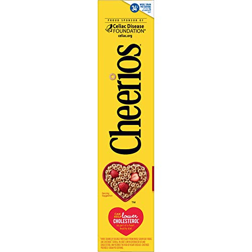 Honey Nut Cheerios Heart Healthy Cereal Cup, 1.8 OZ Single Serve Cereal Cup (Pack of 12)