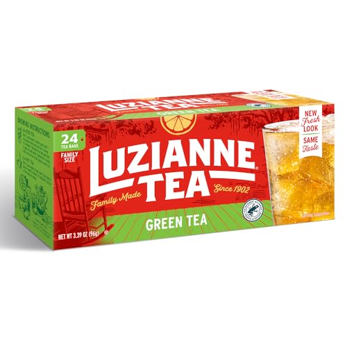 Luzianne Decaffeinated Iced Tea Bags, Family Size, 24ct Box (Pack of 6)