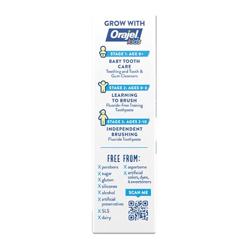 Orajel Kids Paw Patrol Fluoride-Free Training Toothpaste, Natural Fruity Fun Flavor, #1 Pediatrician Recommended , 1.5oz Tube