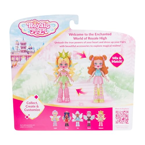 Royale High 3” Fire Fairy Fashion Doll - 1 Figure with 9 Fashion Accessories - Virtual Item Code Included - Series 1 - Ages 5+