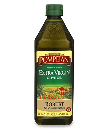 Pompeian Robust Extra Virgin Olive Oil, First Cold Pressed, Full-Bodied Flavor, Perfect for Salad Dressings & Marinades, 68 FL. OZ.