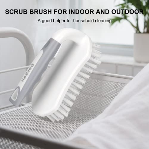 SetSail Scrub Brush, Heavy-Duty Scrub Brushes for Cleaning with Stiff Bristles Cleaning Brush for Shower, Bathroom, Carpet, Kitchen and Bathtub Scrubber - 2 Pack