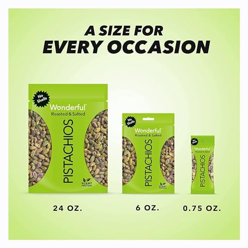 Wonderful Pistachios No Shells, Smokey Barbeque Nuts, 2.25 Ounce Bag (Pack Of 8), Protein Snack, Gluten Free, On-the-Go Snack