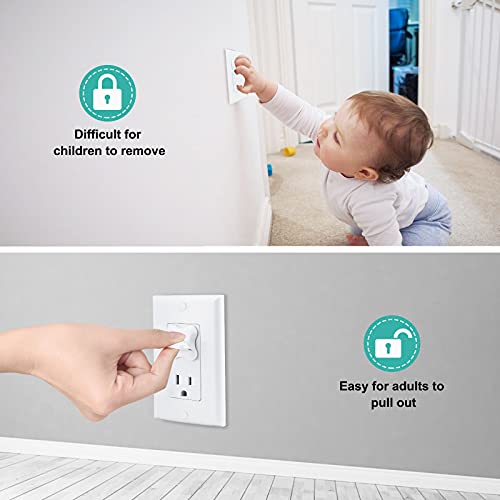 Outlet Covers Babepai 38-Pack White Child Proof Electrical Protector Safety Improved Baby Safety Plug Covers