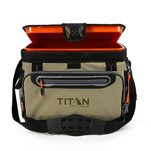 Titan Deep Freeze Cooler Zipperless Hardbody Cooler - Deep Freeze Insulation, HardBody Liner, and SmartShelf