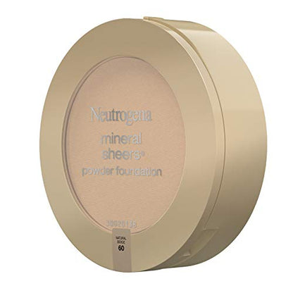 Neutrogena Mineral Sheers Compact Powder Foundation, Lightweight & Oil-Free Mineral Foundation, Fragrance-Free, Nude 40,.34 oz