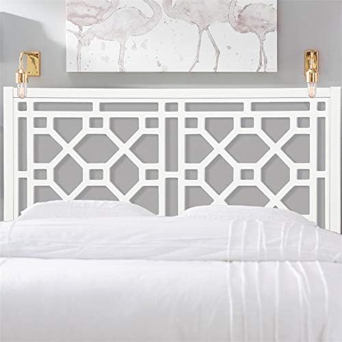 Thomas Chippendale White Adjustable Height Wood Headboard - Queen/Full