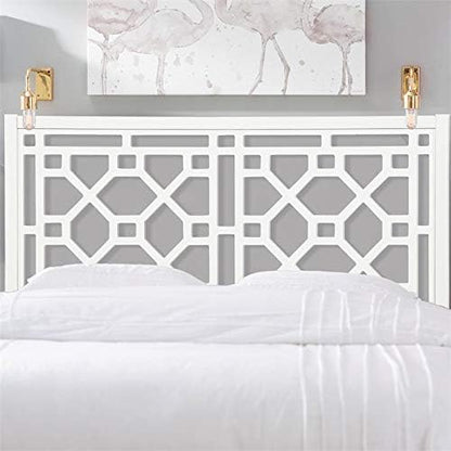 Thomas Chippendale White Adjustable Height Wood Headboard - Queen/Full