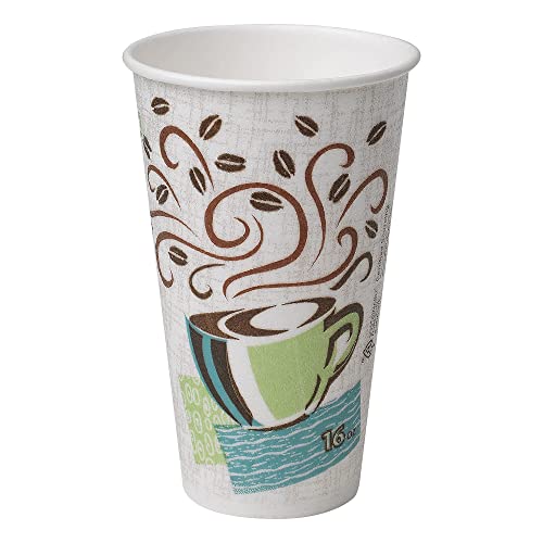 Dixie PerfecTouch 12 Oz Insulated Paper Hot Coffee Cup by GP PRO (Georgia-Pacific), Coffee Haze, 5342DX, 500 Count (25 Cups Per Sleeve, 20 Sleeves Per Case)